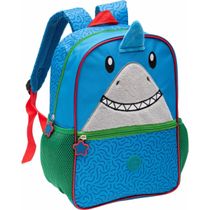 Mochila Escolar Infantil 35cm Tubarão