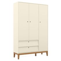 Guarda Roupa Infantil 3 Portas Unique Off White Eco Wood - Matic