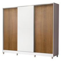 Guarda Roupa Infantil MDF Logan 3 Portas Branco Madesa