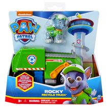 Patrulha Canina - Veículo Do Rocky Com Figura De 6Cm