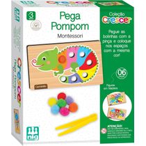 PEGA POM POM - MADEIRA CRESCER- MONTESSORI - NIG