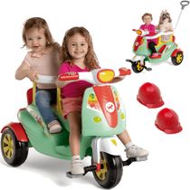 Carrinho de Passeio e Pedal Calesita Moto Duo Color 2 Lugares