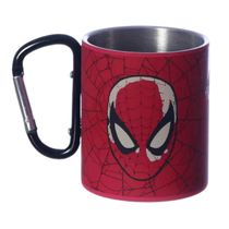 Caneca Homem Aranha Spiderman Em Aço Inox Com Mosquetão 300mL Original, Zona Criativa