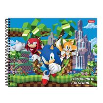 Caderno de Desenho Cartografia Sonic 80fls - Foroni