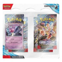 PACK BLISTER QUADRUPLO POKEMON - ESCARLATE E VIOLETA - COLEÇÃO COROA ESTELAR (SORTIDO) - COPAG