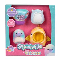 2 Pelúcias Com Acessórios Fishy Friends - Squishville