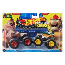 Hot Wheels - Monster Trucks 1:64 - Pack com 2 - Donkey Kong Vs Bowser Jcc73