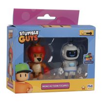 Stumble Guys Série 2 - Pack com 2 Figuras - Boxing Roo e Stumblebot Mk3 - Multikids