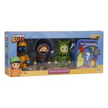 Stumble Guys Série 2 - Pack com 4 Figuras - Hazmat Nbc, Stabby Kate, Swamp Troll e Surpresa - Multikids