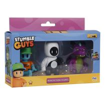 Stumble Guys Série 2 - Pack com 3 Figuras - Robot Guy, Yang e Dusk Dragon - Multikids