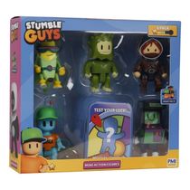 Stumble Guys Série 2 - Pack com 6 Figuras - Super Banana, Swamp Troll, Stabby Kate, Robot Guy, Stumble Invaders e Surpresa - Multikids