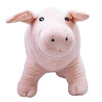 Porquinho de Pelúcia Em Pé Rosa 25 cm