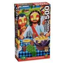 Quebra-Cabeça Puzzle 500 peças Santa Ceia Eduardo Lima- Grow