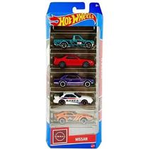 Hot Wheels Die Cast 5 carrinhos Nissan - Mattel