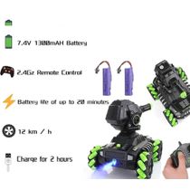 Carro Blindado Rc Tank Controle Remoto Veículo Rotativo 360° Verde