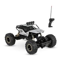 Carrinho Remoto Controle 4ch 4x4 Off Road Truck Prata