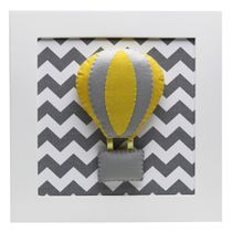 Quadro Decorativo Balão Chevron Cinza