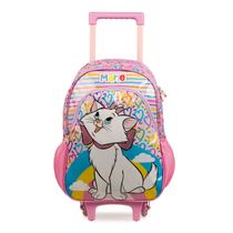 Mochila de Rodinha Infantil Feminina Gatinha Marie Rosa