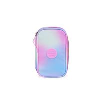 Estojo Escolar Feminino Prisma Arco-íris Rosa