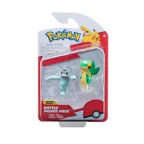 2 Figuras De Batalha Machop E Snivy - Pokémon