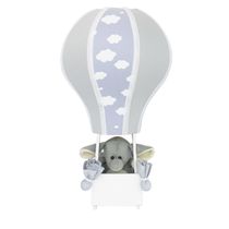 Abajur Balãozinho Cintura Elefante Nuvem Cinza