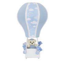 Abajur Balãozinho Cintura Urso Nuvem Chevron Azul