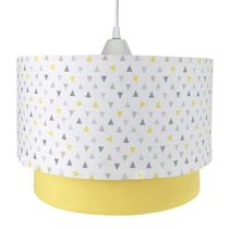 Lustre Tubular Duplo Triângulos Amarelos