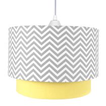 Lustre Tubular Duplo Chevron Cinza