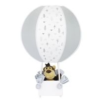 Abajur Balãozinho Macaco Árvore Geométrica Cinza