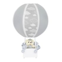 Abajur Balãozinho Urso Nuvem Chevron Cinza