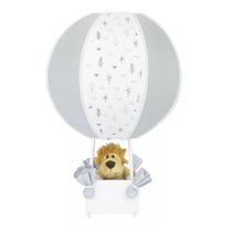 Abajur Balãozinho Leão Árvore Geométrica Cinza