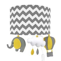 Arandela Meia Lua Elefante Balão Cinza