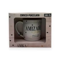CANECA DE PORCELANA URBAN 300ML AMIGA DO CORAÇÃO 10031