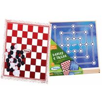 Combo Jogos Damas e Trilha - Xalingo