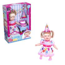 Boneca Sonho Azul Feliz Aniversário Rosa 39cm - Cotiplás