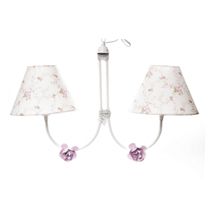 Lustre 2L Simples 2 Flores P Rosa