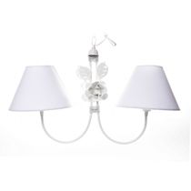Lustre 2L Simples 2 Flores G Branco