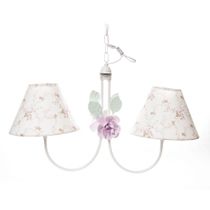Lustre 2L Simples 2 Flores G Rosa