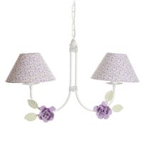 Lustre 2L Simples 2 Flores G Lilás