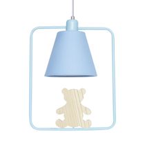 Pendente Geométrico Retângulo Ursinho Azul