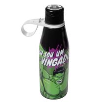 Garrafa 530ml Plasútil Hulk com Tampa Abre Fácil 1 Unidade