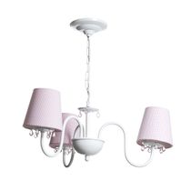 Lustre 3L Pingente Gotinha Rosa