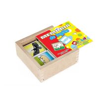 MEMORIA INGLÊS 40 PEÇAS MADEIRA CAIXA COM TAMPA CARLU