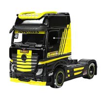 Miniatura Caminhão Mercedes Benz Actros 1851 Preto 1/64 Maisto 12389