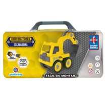 Caminhão Escavadeira Monta e Desmonta 22 Peças Polibrinq
