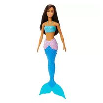 Boneca Barbie Fantasy Sereia 30cm - Morena - Mattel HGR04/HGR07