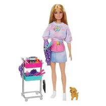 Boneca Barbie Family Conjunto Malibu Cabeleireira - Mattel HNK95