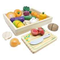 Kit Legumes com Corte Completo - Comidinhas de Madeira Newart