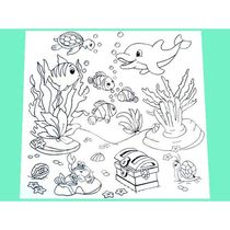 Tapete p/ colorir - Fundo do Mar - Kits for Kids