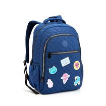 Mochila De Costas Feminina Infantil Juvenil Resistente Seanite Bolsa Menina Escolar Faculdade Com Alça Acolchoada E Patches Personalizado Azul
